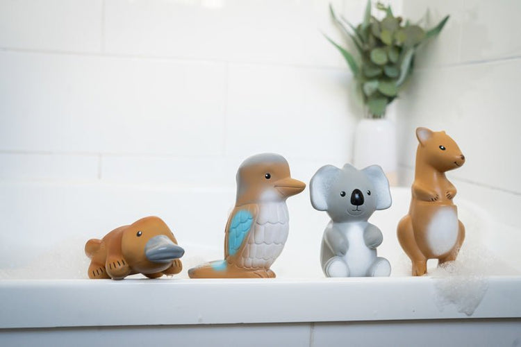 TIKIRI | NATURAL RUBBER BABY RATTLE & BATH TOY - KANGAROO by TIKIRI - The Playful Collective