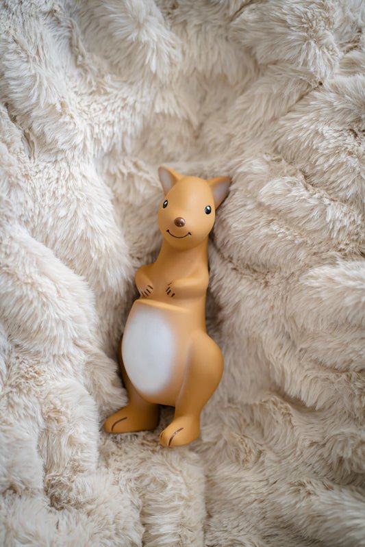 TIKIRI | NATURAL RUBBER BABY RATTLE & BATH TOY - KANGAROO by TIKIRI - The Playful Collective