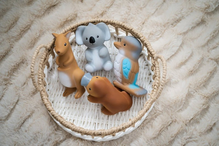 TIKIRI | NATURAL RUBBER BABY RATTLE & BATH TOY - KANGAROO by TIKIRI - The Playful Collective