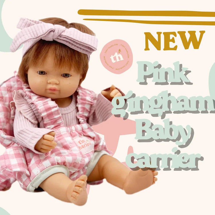 TINY HARLOW | BABY DOLL CARRIER - PINK GINGHAM by TINY HARLOW - The Playful Collective