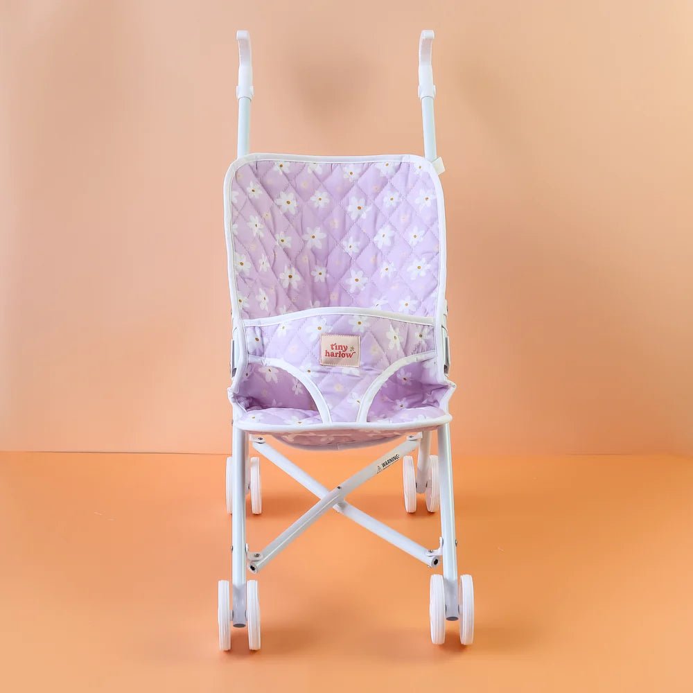 TINY HARLOW | FOLDING DOLL'S STROLLER 2.0 - LILAC DAISY by TINY HARLOW - The Playful Collective