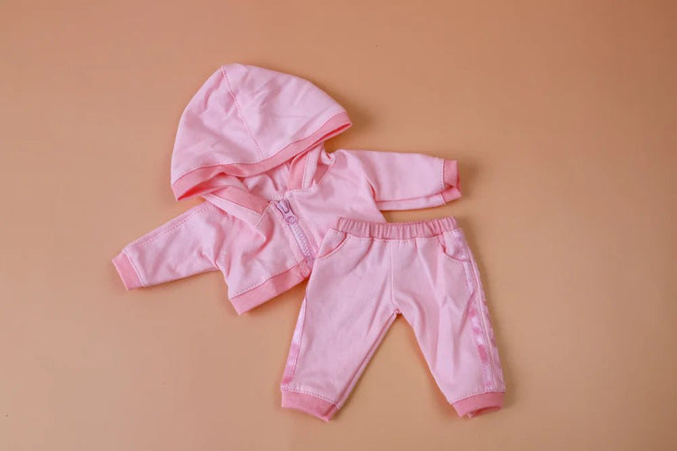 TINY HARLOW | TINY THREADS PINK HOODIE TRACKSUIT by TINY HARLOW - The Playful Collective