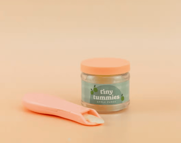 TINY HARLOW | TINY TUMMIES FOOD JAR & SPOON SET - APPLE PUREE *PRE-ORDER* by TINY HARLOW - The Playful Collective