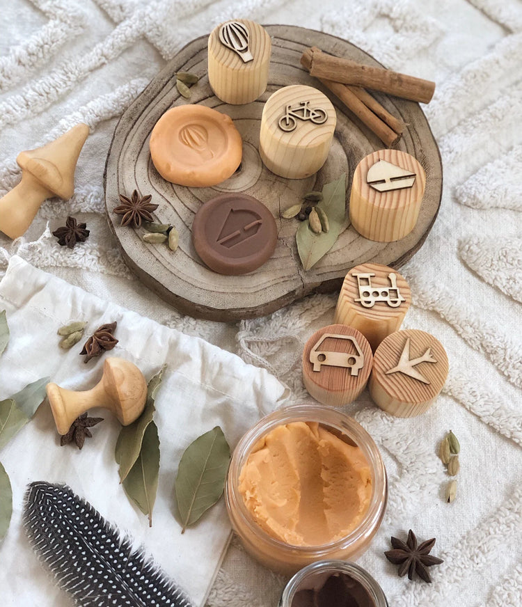 TRANSPORT PLAYDOUGH STAMPS by BEADIE BUG PLAY - The Playful Collective