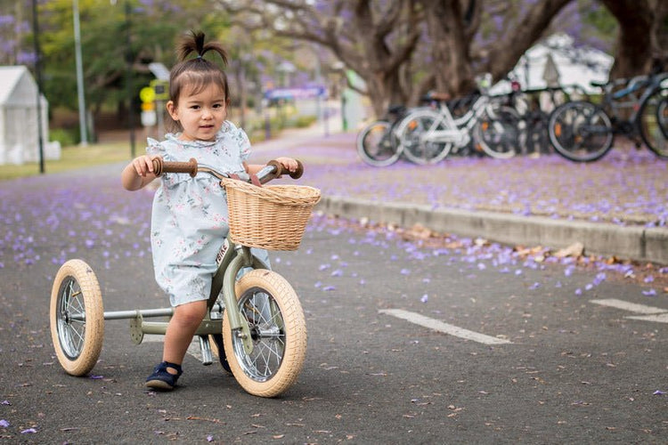 TRYBIKE STEEL 2-IN-1 TRICYCLE & BALANCE BIKE - VINTAGE GREEN by TRYBIKE - The Playful Collective