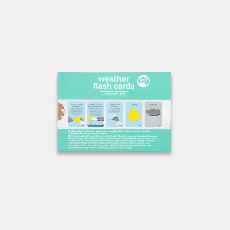 WEATHER FLASH CARDS by TWO LITTLE DUCKLINGS - The Playful Collective