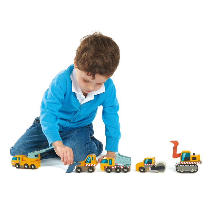 WOODEN CONSTRUCTION CAR SET by TENDER LEAF TOYS - The Playful Collective