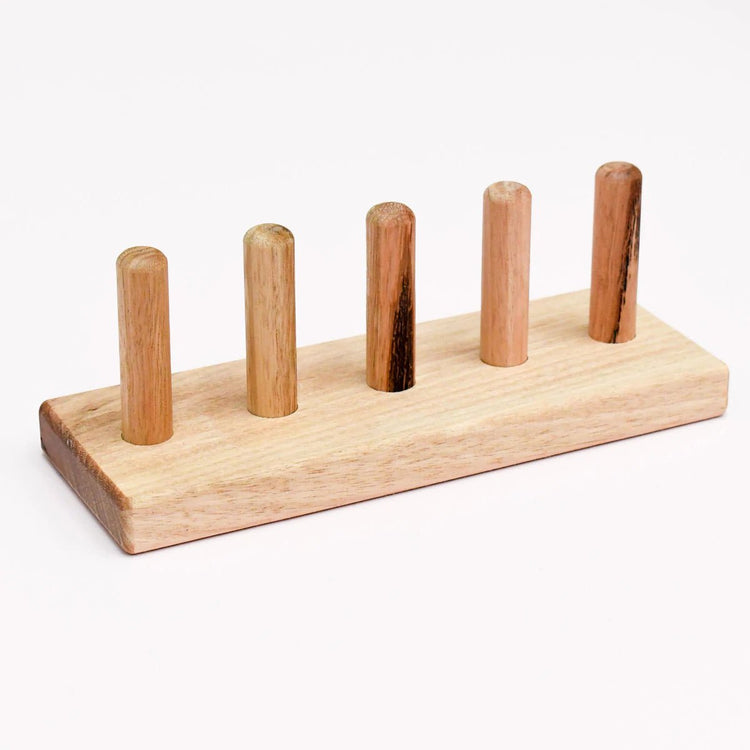 WOODEN FINGER PUPPET STAND (5 RODS) by TARA TREASURES - The Playful Collective