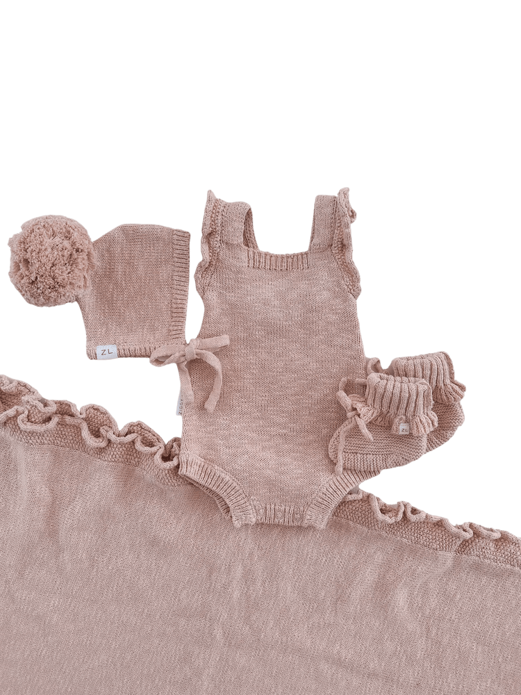 ZIGGY LOU | BOOTIES - ROSE FRILL 0-3M by ZIGGY LOU - The Playful Collective