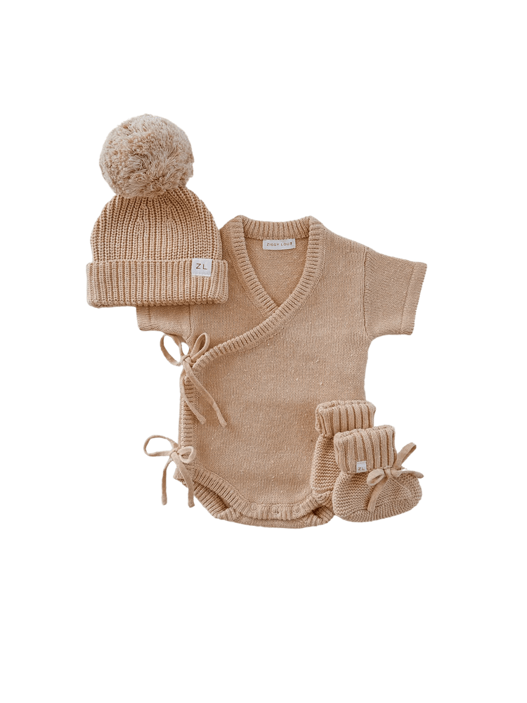 ZIGGY LOU | SUMMER KIMONO ROMPER - SAND FLECK NB by ZIGGY LOU - The Playful Collective