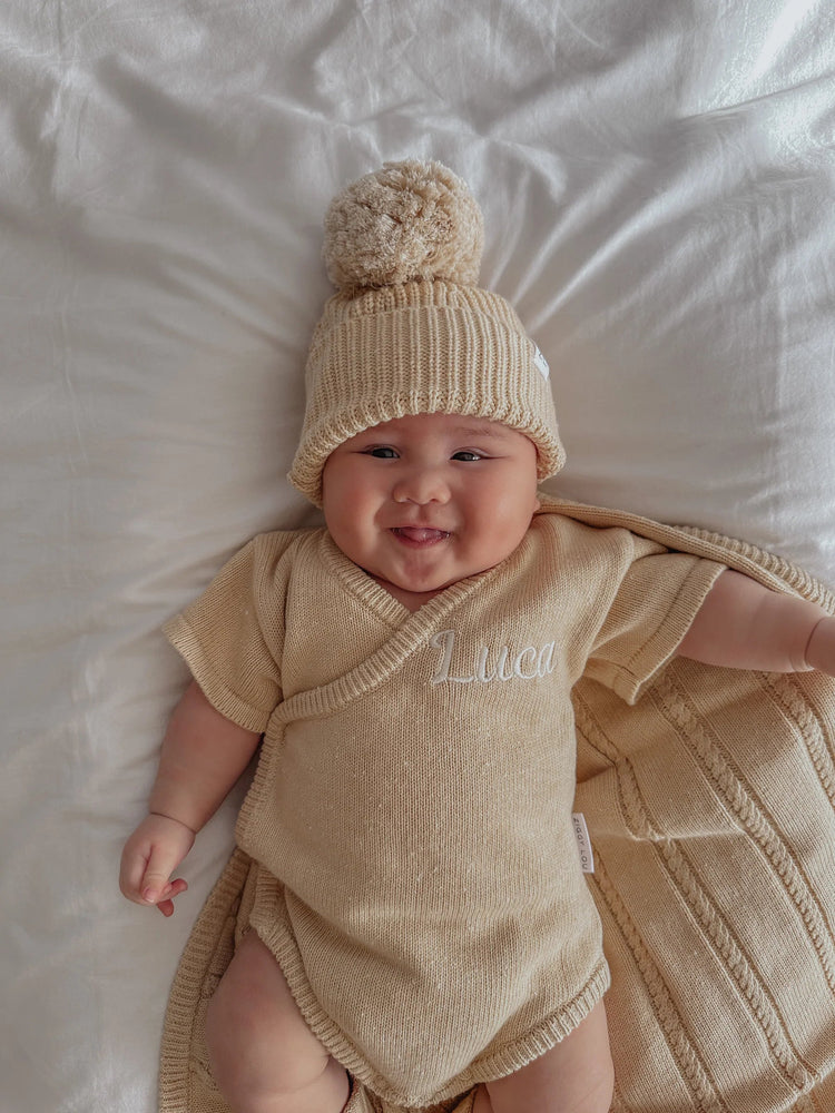 ZIGGY LOU | SUMMER KIMONO ROMPER - SAND FLECK NB by ZIGGY LOU - The Playful Collective