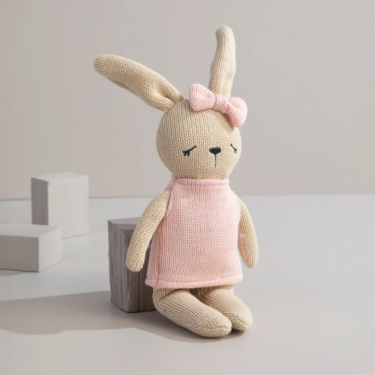 LIVING TEXTILES | KNITTED ANIMAL TOY - BELLA THE BUNNY