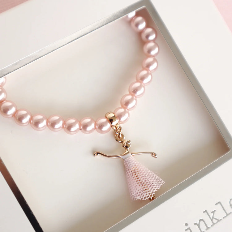 LAUREN HINKLEY | PINK PEARL BELLA BALLERINA BRACELET