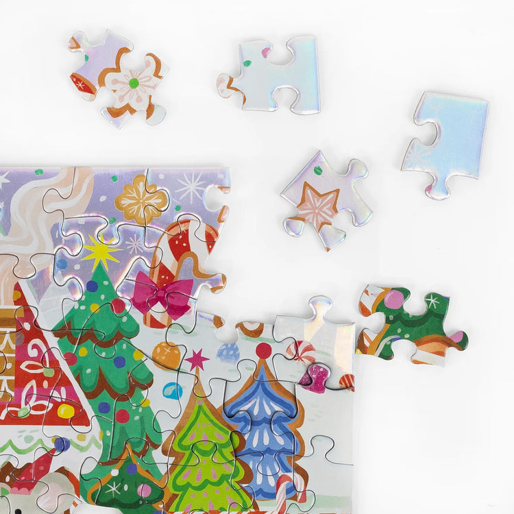 CROCODILE CREEK | HOLOGRAPHIC TUBE PUZZLE 100PC - GINGERBREAD HOUSE