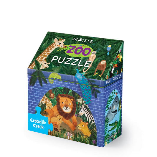 CROCODILE CREEK | LITTLE BUILDING PUZZLE 24 PC - ZOO