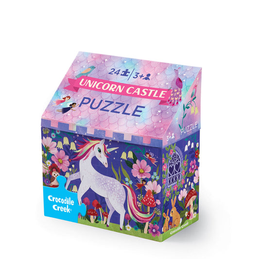 CROCODILE CREEK | LITTLE BUILDING PUZZLE 24 PC - UNICORN CASTLE
