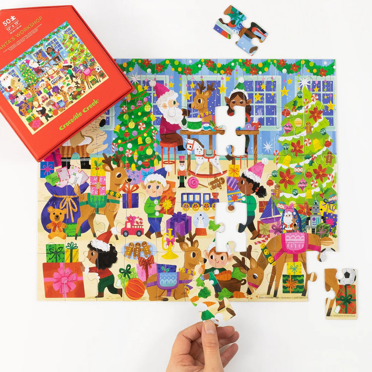 CROCODILE CREEK | FLAT HOUSE PUZZLE 50 PIECE - SANTA'S WORKSHOP