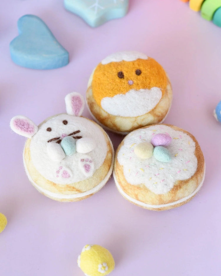 TARA TREASURES | FELT EASTER DONUTS (SET OF 3)