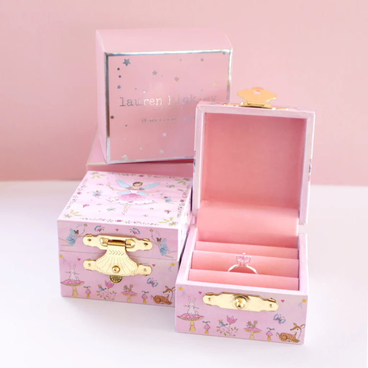 LAUREN HINKLEY | PINK SHINING STAR RING WITH FAIRY MAGIC TRINKET BOX