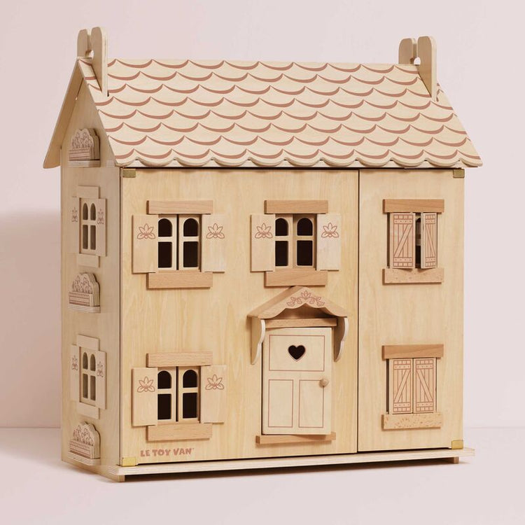 LE TOY VAN | NATURAL WOOD DOLL HOUSE - 2 LEVEL *PRE-ORDER*