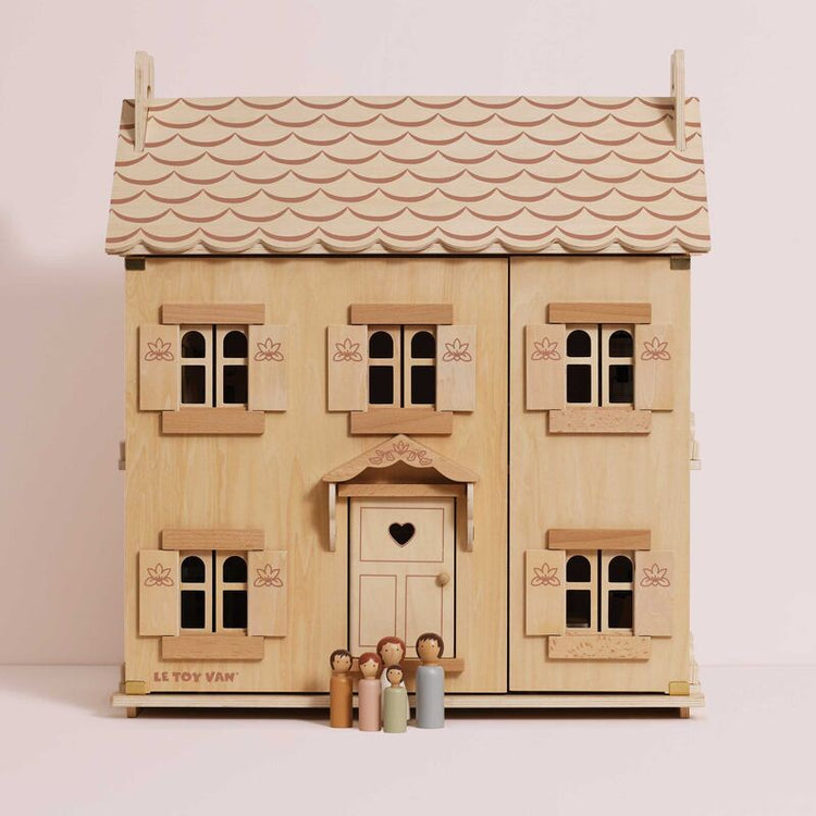 LE TOY VAN | NATURAL WOOD DOLL HOUSE - 2 LEVEL *PRE-ORDER*
