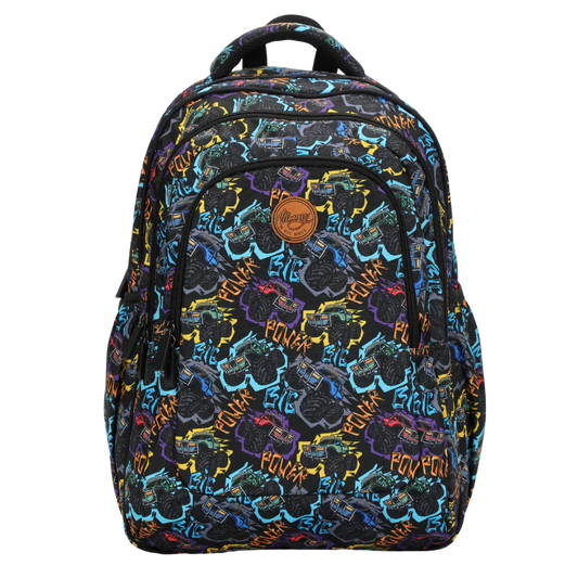 ALIMASY | LARGE/SCHOOL KIDS BACKPACK - MONSTER TRUCK *PRE-ORDER*