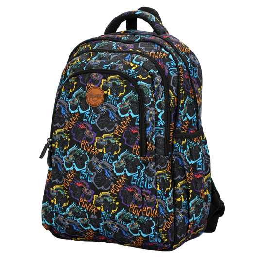 ALIMASY | LARGE/SCHOOL KIDS BACKPACK - MONSTER TRUCK *PRE-ORDER*