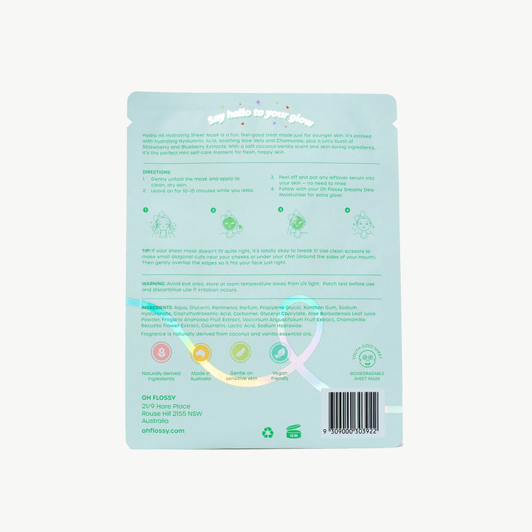 OH FLOSSY | SKINCARE HYDRA HIT HYDRATING COCONUT MASK