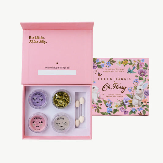 OH FLOSSY | OH FLOSSY X FLEUR HARRIS - GARDEN OF DREAMS MINI MAKEUP & GLITTER SET
