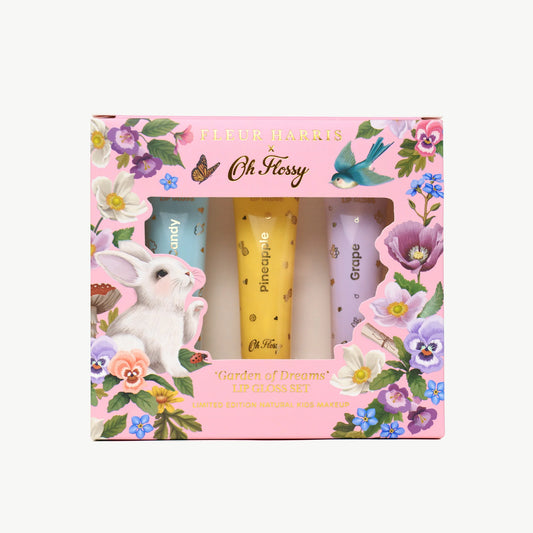 OH FLOSSY | OH FLOSSY X FLEUR HARRIS - GARDEN OF DREAMS NATURAL LIP GLOSS SET