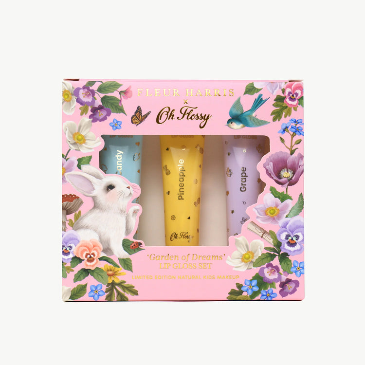 OH FLOSSY | OH FLOSSY X FLEUR HARRIS - GARDEN OF DREAMS NATURAL LIP GLOSS SET