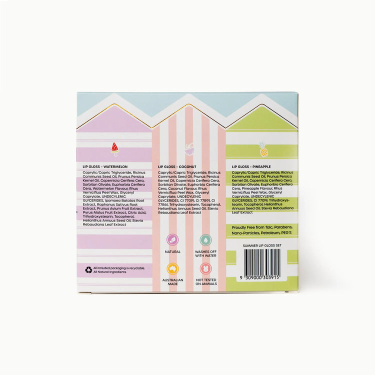 OH FLOSSY | NATURAL LIP GLOSS SET - BEACH CLUB