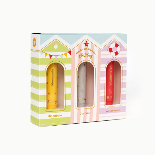 OH FLOSSY | NATURAL LIP GLOSS SET - BEACH CLUB