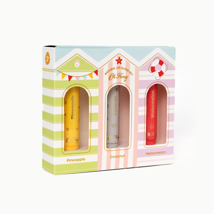 OH FLOSSY | NATURAL LIP GLOSS SET - BEACH CLUB