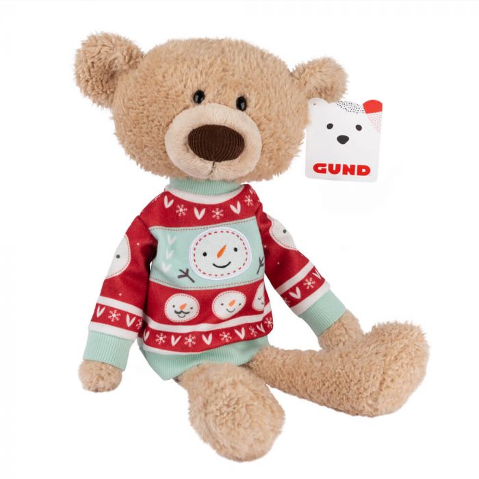 GUND | BEAR - TOOTHPICK SLEIGH WITH CHRISTMAS SWEATER