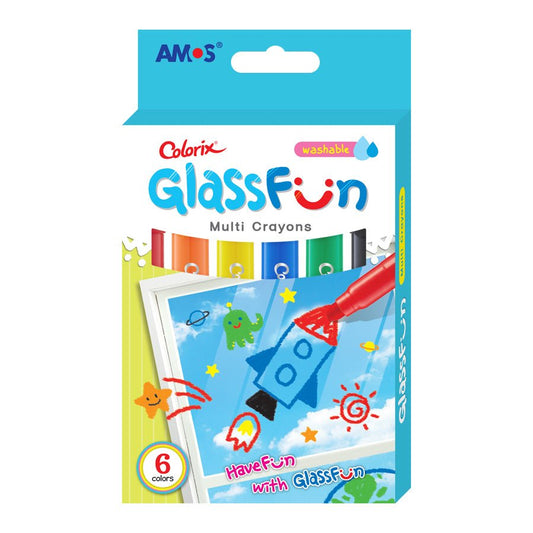 AMOS | GLASS FUN COLORIX GLASS CRAYONS - 6 PACK by AMOS - The Playful Collective