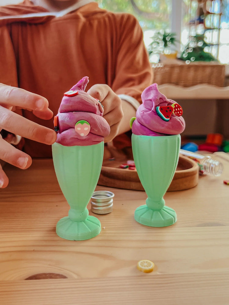 BEADIE BUG PLAY | ICE - CREAM SHOP - DOUBLE SCOOP KIT Mint Sundae Cup by BEADIE BUG PLAY - The Playful Collective