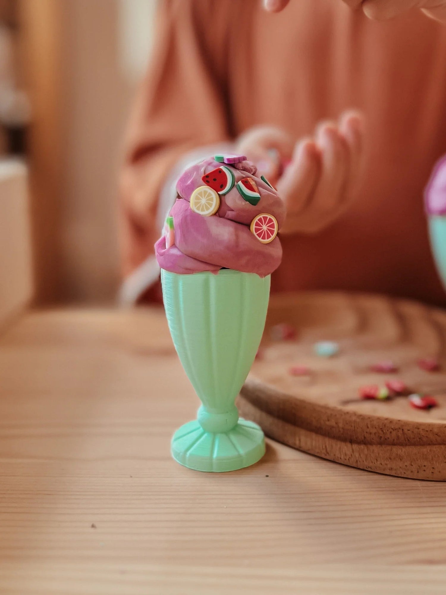 BEADIE BUG PLAY | ICE - CREAM SHOP - SINGLE SCOOP KIT Pink Sundae Cup by BEADIE BUG PLAY - The Playful Collective