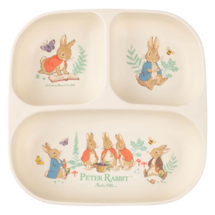 BEATRIX POTTER | PETER RABBIT SQUARE SECTION PLATE by BEATRIX POTTER - The Playful Collective