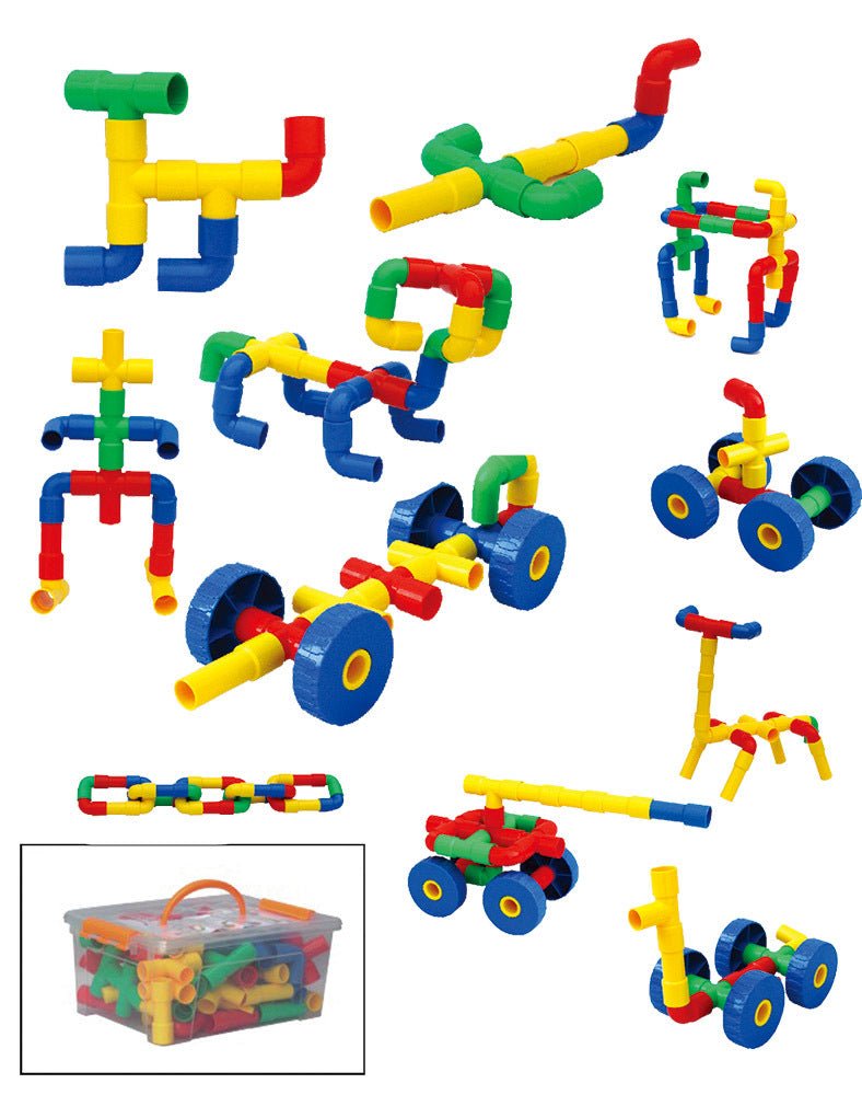 BILLY KIDZ | CONSTRUCTION SET - PIPE TUBES 128PCS by BILLY KIDZ - The Playful Collective