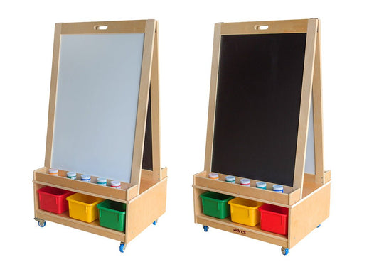 BILLY KIDZ | DOUBLE SIDED EASEL WITH MAGNETIC WHITE & BLACKBOARD by BILLY KIDZ - The Playful Collective