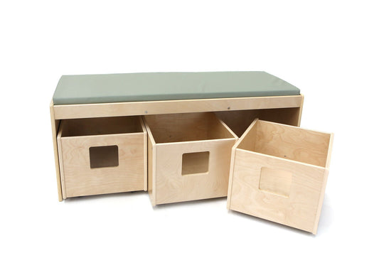 BILLY KIDZ | SOFA BENCH WITH 3 STORAGE BINS by BILLY KIDZ - The Playful Collective
