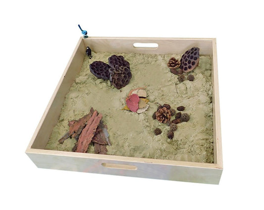 BILLY KIDZ | TIMBER SAND PLAY TRAY WITH CLEAR BASE by BILLY KIDZ - The Playful Collective