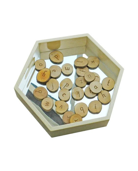 BILLY KIDZ | WOODEN HEXAGON MIRROR TRAY by BILLY KIDZ - The Playful Collective