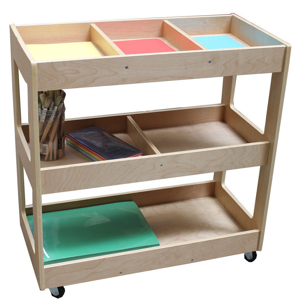 BILLY KIDZ | WOODEN MULTIPURPOSE TROLLEY - 3 SHELF by BILLY KIDZ - The Playful Collective