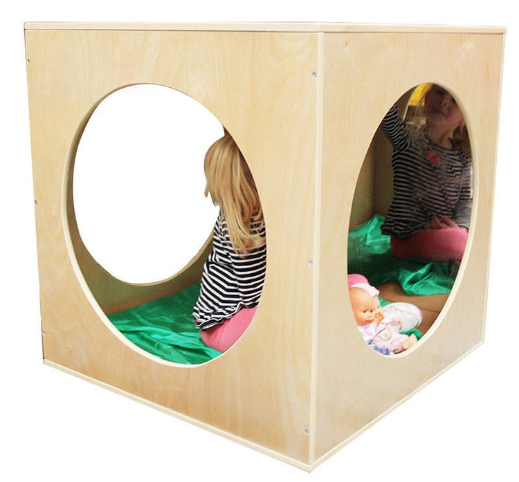 BILLY KIDZ | WOODEN PLAY HOUSE CUBE WITH MIRRORS & CUSHION by BILLY KIDZ - The Playful Collective