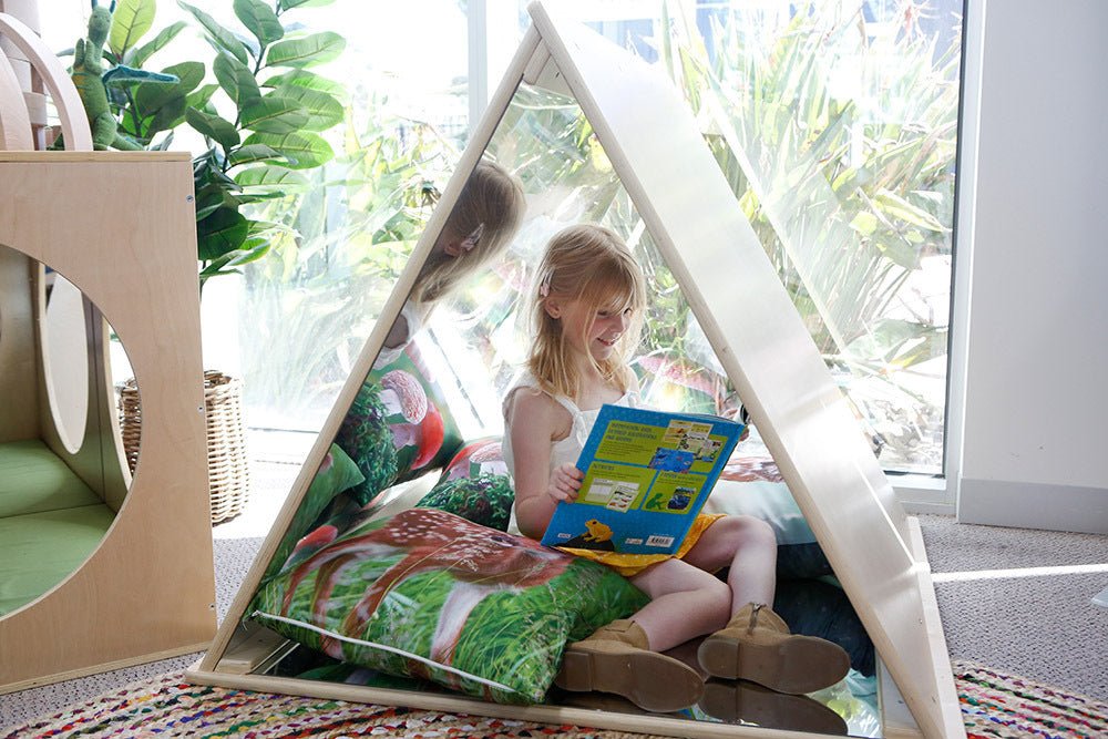 BILLY KIDZ | WOODEN PLAYHOUSE TRIANGLE WITH MIRRORS by BILLY KIDZ - The Playful Collective