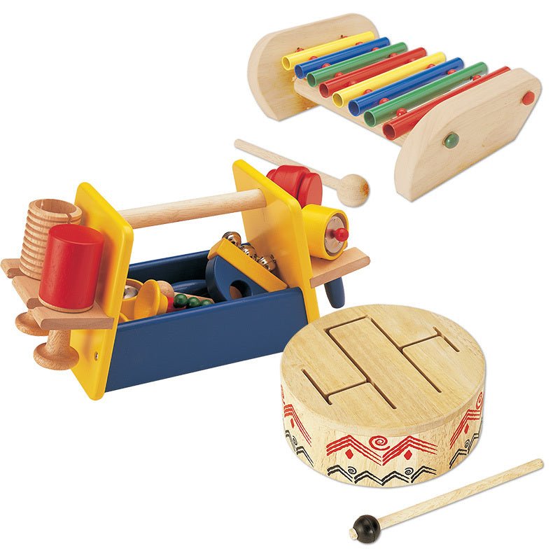 BLUE RIBBON | EARLY YEARS WOODEN MUSICAL INSTRUMENT SET OF 8 by BLUE RIBBON - The Playful Collective