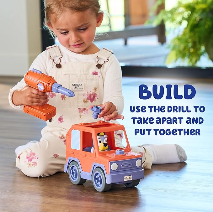 BLUEY | BUILD - A - BUDDY MOTORISED TAKE APART CAR & DRILL by BLUEY - The Playful Collective
