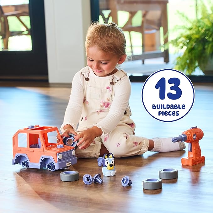 BLUEY | BUILD - A - BUDDY MOTORISED TAKE APART CAR & DRILL by BLUEY - The Playful Collective